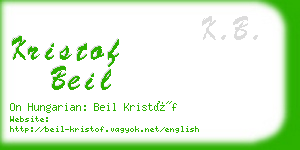 kristof beil business card